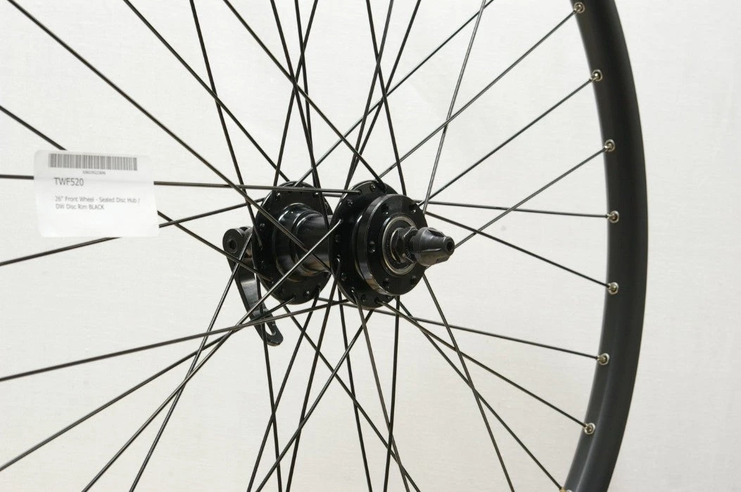 26″ Front Wheel Sealed Hub Black Disc QR - TWF520 1 26″ Front Wheel Sealed Hub Black Disc QR - TWF520