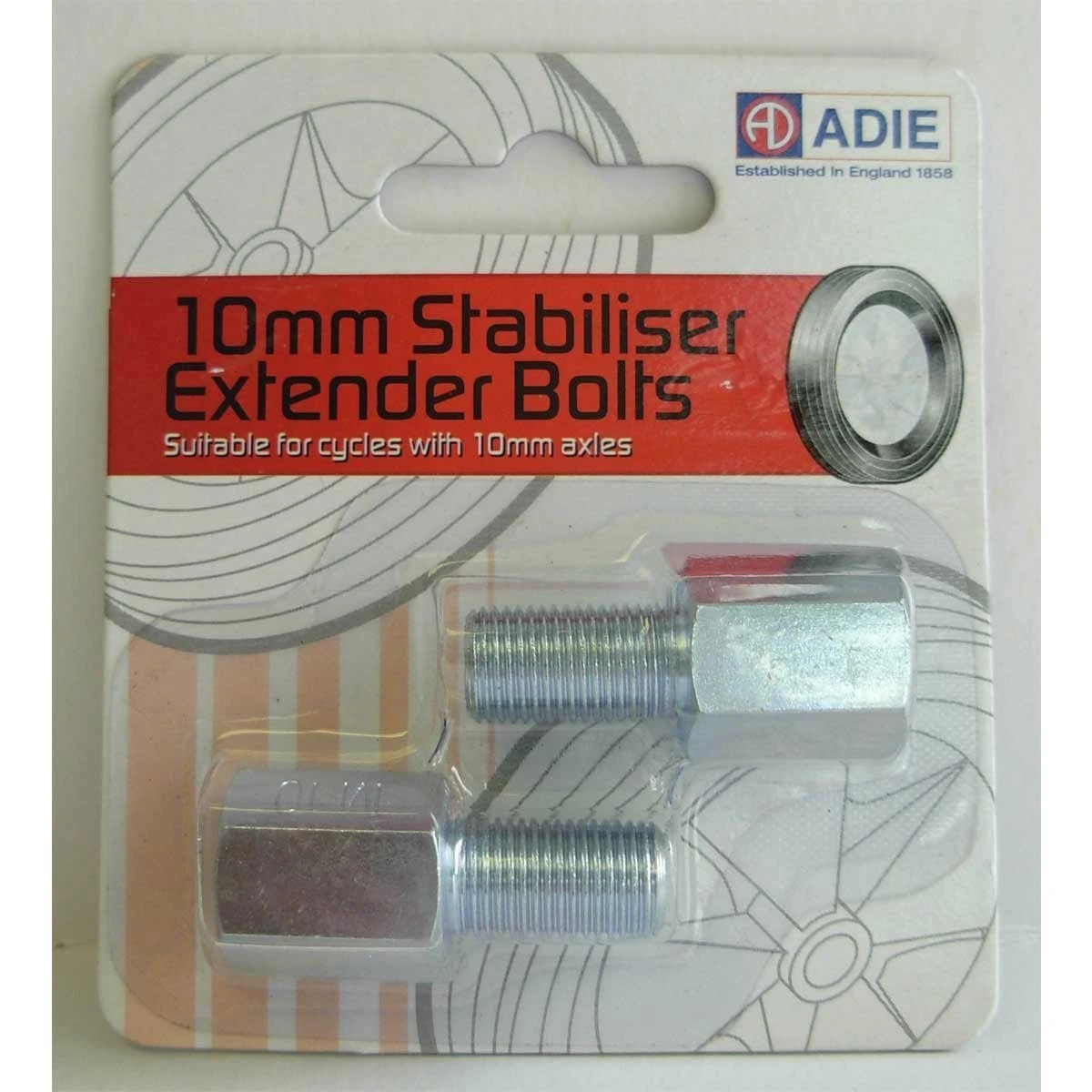 ADIE 10mm Stabiliser Extender Bolts Silver 2 ADIE 10mm Stabiliser Extender Bolts Silver - Image 2