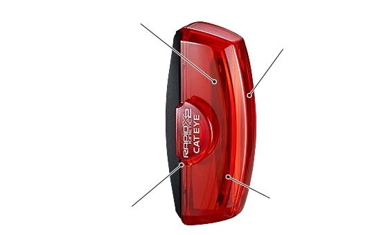 CAT EYE Rapid X Kinetic 2 Rear Light 1 CAT EYE Rapid X Kinetic 2 Rear Light