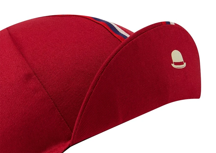 Chapeau! Cotton Cap Striped Grosgrain - Devon Red 2 Chapeau! Cotton Cap Striped Grosgrain - Devon Red - Image 2