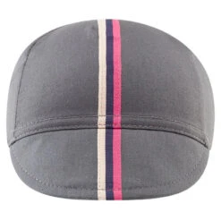 Chapeau! Cotton Cap Striped Grosgrain - Flint Grey