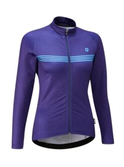 Chapeau! Ladies Madeleine Thermal Jersey Polka Stripe - Indigo