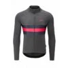 Chapeau! Men's Tempo 2 Thermal Long Sleeve Jersey Hoop Stripe - Carbon