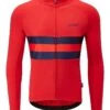 Chapeau! Mens Tempo II LS Thermal Jersey Hoop Stripe- Devon Red