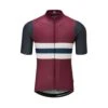 Chapeau! Men's Tempo Short Sleeve Jersey Block Stripe - Wine/Midnight