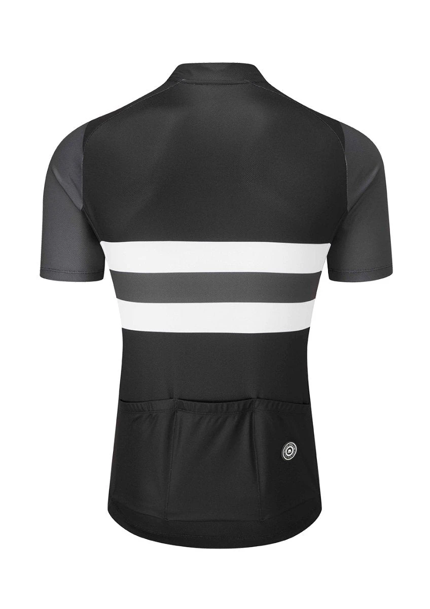 Chapeau! Tempo Jersey Block Stripe - Black / Carbon Grey 3 Chapeau! Tempo Jersey Block Stripe - Black / Carbon Grey - Image 3