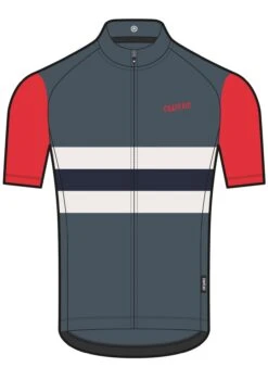 Chapeau! Tempo Jersey Block Stripe - Lead / Hot Coral