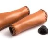 Clarks Leather Effect Handlebar Grips - 130mm