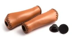 Clarks Leather Effect Handlebar Grips - 130mm