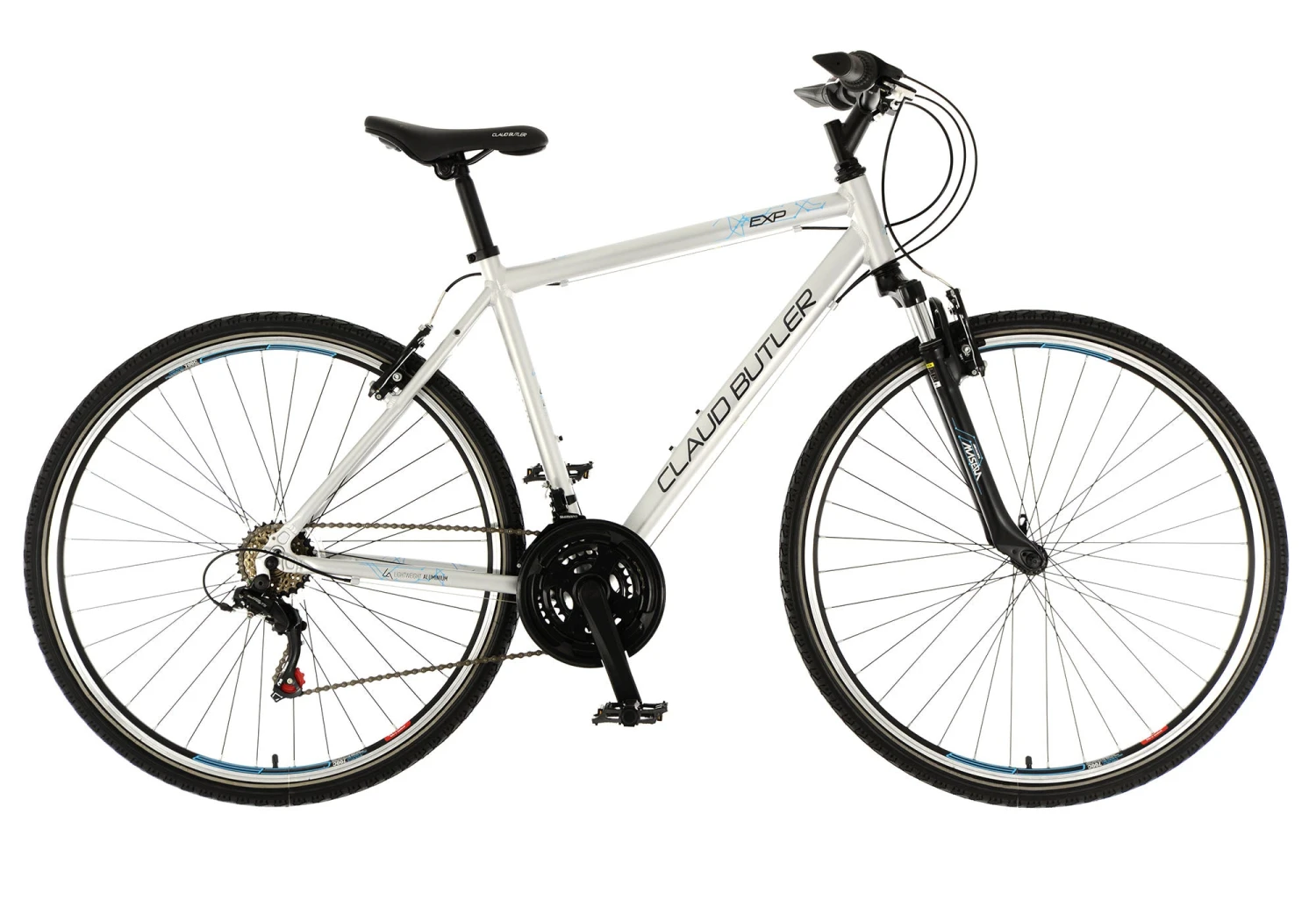 Claud Butler Explorer 2022 Mens Hybrid Bike Large - Silver 1 Claud Butler Explorer 2022 Mens Hybrid Bike Large - Silver