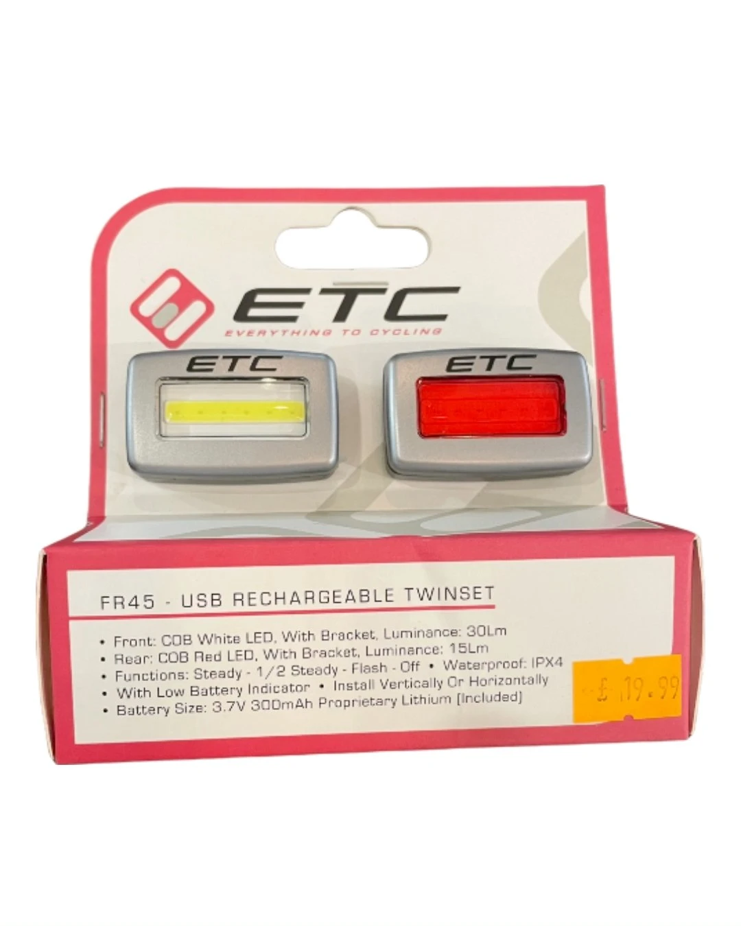 ETC FR45 USB Rechargeable Twin Set (Silver) 1 ETC FR45 USB Rechargeable Twin Set (Silver)