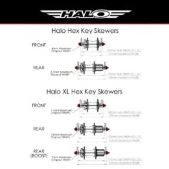 HALO Hex Bolt Hex Key Skewer Set - Standard -Bicycle Equipment Store halo hex bolt hex key skewer set standard 497883