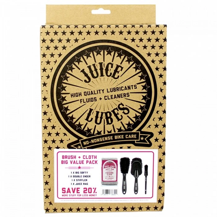 Juice Lubes 3x Brushes & Cloth Big Value Pack 1 Juice Lubes 3x Brushes & Cloth Big Value Pack
