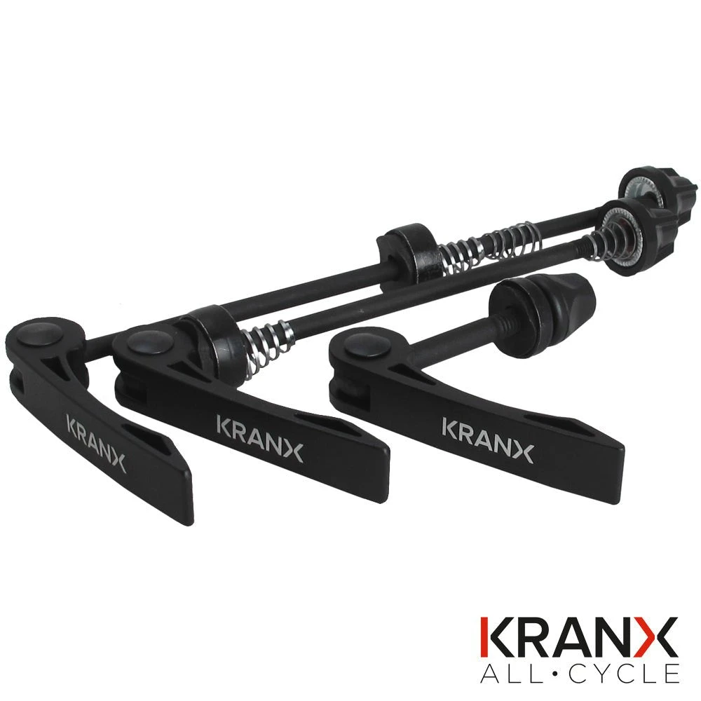 KranX Alloy 3-Piece QR Skewer Set - Black 1 KranX Alloy 3-Piece QR Skewer Set - Black