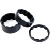 M Part Splined Alloy Headset Spacers 1'' 5/10/15mm In Black
