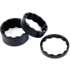 M Part Splined Alloy Headset Spacers 1'' 5/10/15mm In Black