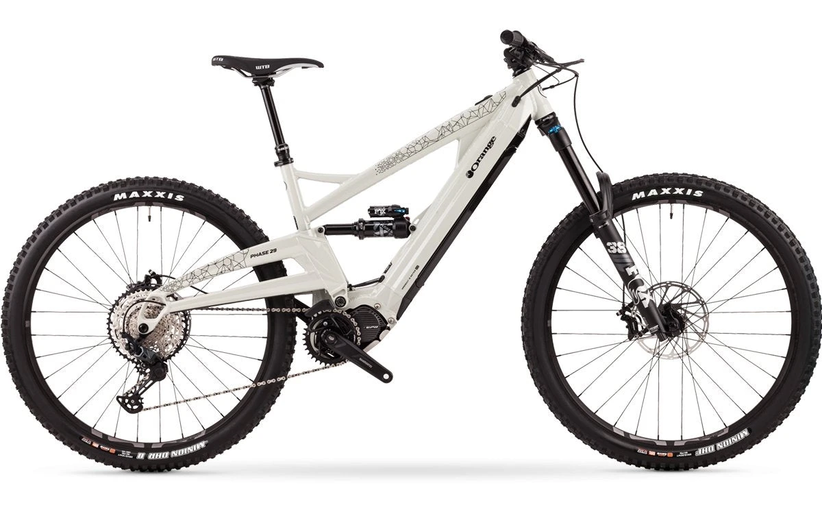 Orange Bikes Phase 29 Pro Electric Full Suspension Mountain Bike MTB Smoke White - L 1 Orange Bikes Phase 29 Pro Electric Full Suspension Mountain Bike MTB Smoke White - L