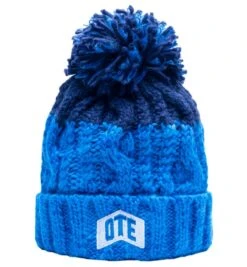 OTE Fleecy Big Bobble Hat - Two Tone Blue