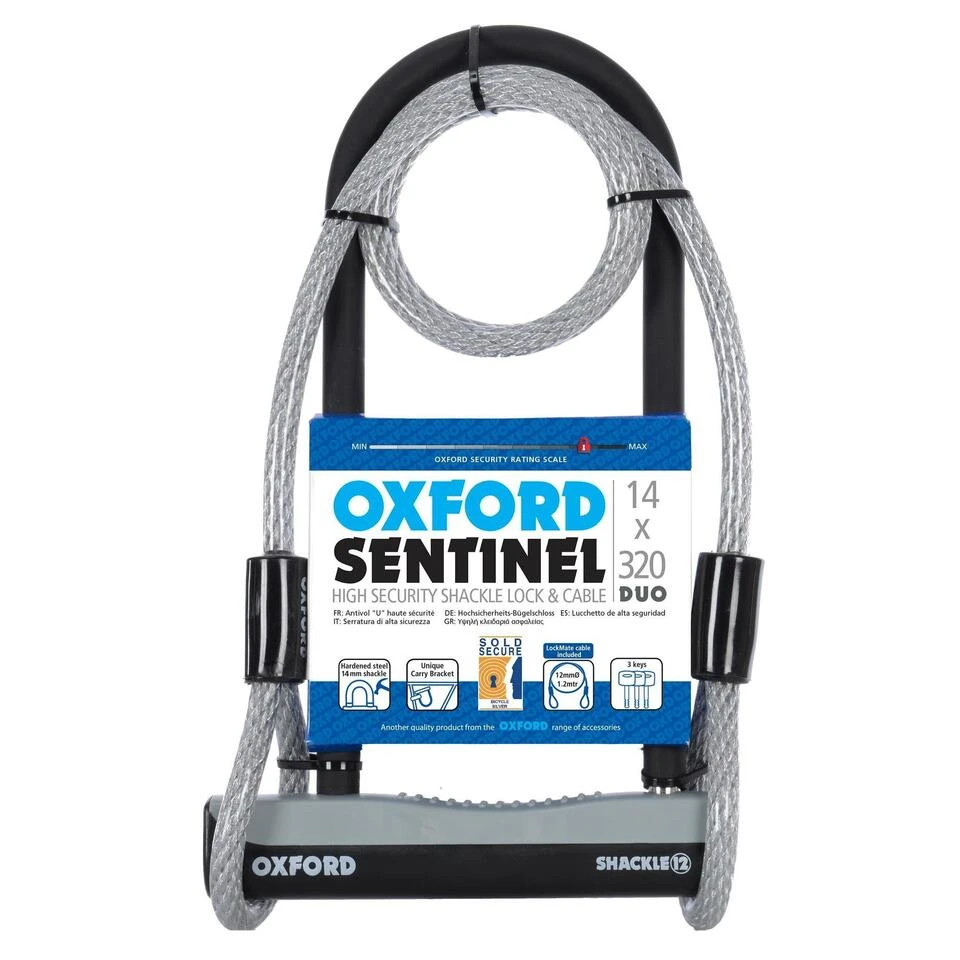 OXFORD Sentinel+ Duo 14x320 U-Lock 1 OXFORD Sentinel+ Duo 14x320 U-Lock