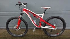 Preloved Specialized Camber FSR Full Suspension MTB Red/White Medium -Bicycle Equipment Store preloved specialized camber fsr full suspension mtb redwhite medium 448274