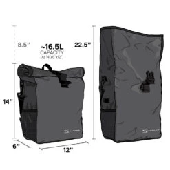 Serfas PB-1 Pannier Single Bag 13 Serfas PB-1 Pannier Single Bag -Bicycle Equipment Store serfas pb 1 pannier single bag 154958