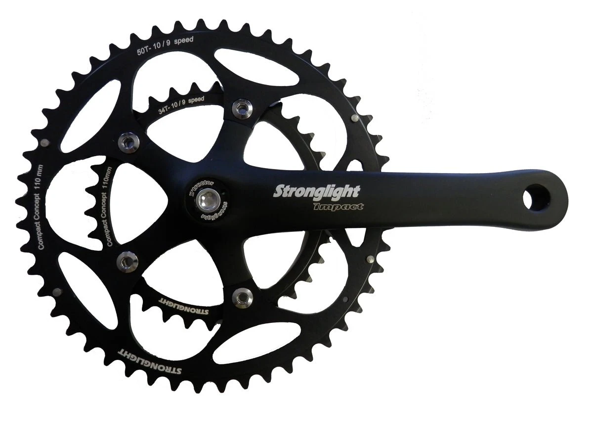 Stronglight Impact Compact Alloy 9/10 Speed Chainset 1 Stronglight Impact Compact Alloy 9/10 Speed Chainset
