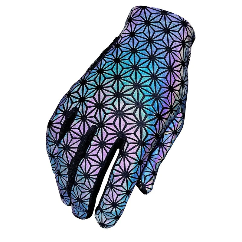 Supacaz SupaG Long Gloves – Oil Slick Reflective 1 Supacaz SupaG Long Gloves – Oil Slick Reflective