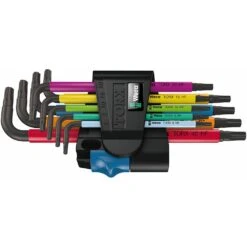 WERA Tools 967/9 TX Multicolour HF 1 L-key Set With Holding Function
